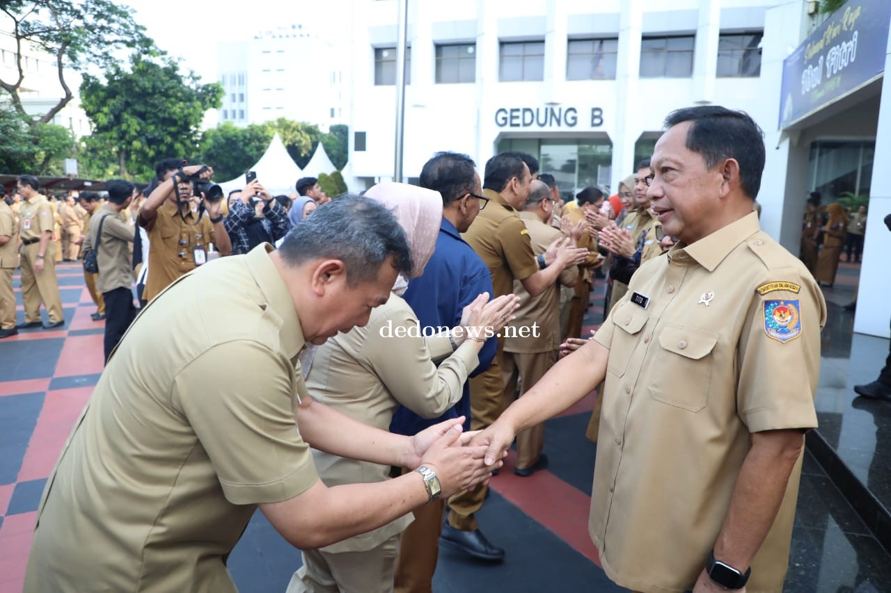Keluarga Besar Kemendagri dan BNPP Gelar Halalbihalal, Mendagri Tekankan Peningkatan Pelayanan Publi